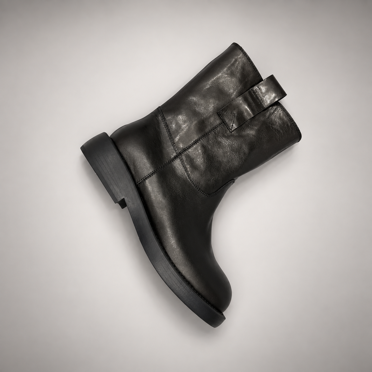 Black leather boots 6