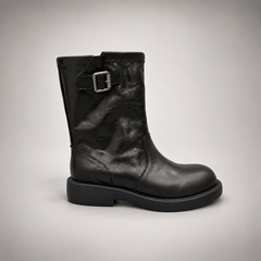 Black buckle boots 2