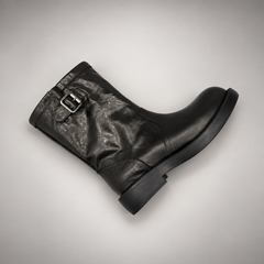 Black buckle boots 6