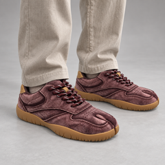 Plum suede sneakers 7