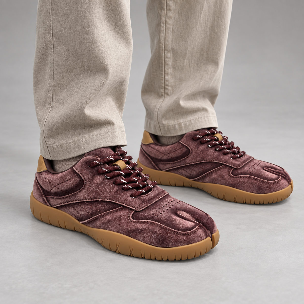 Plum suede sneakers 7