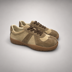 Taupe suede sneakers 1