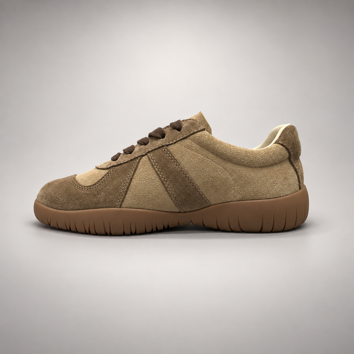 Taupe suede sneakers 3