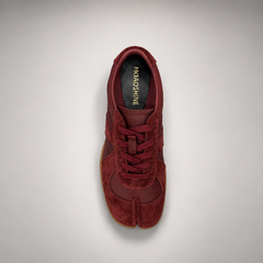 Burgundy suede sneakers 6