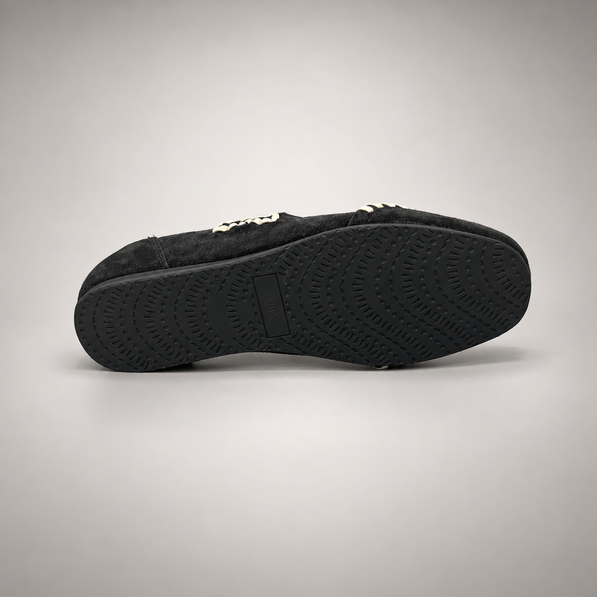 Black cream whipstitch sneakers 5