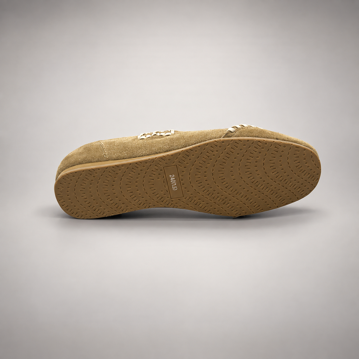 Taupe cream whipstitch sneakers 5
