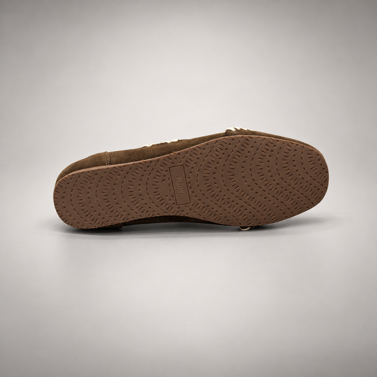 Brown cream whipstitch sneakers 5