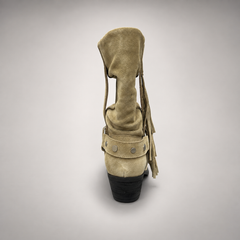 Taupe fringe boots 4