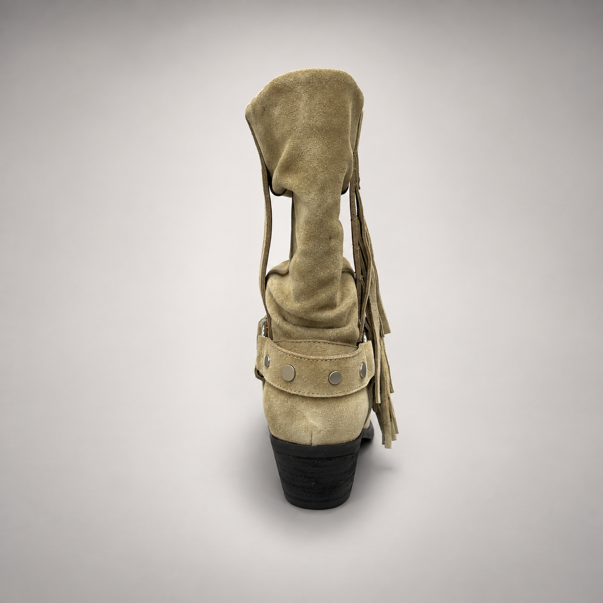 Taupe fringe boots 4