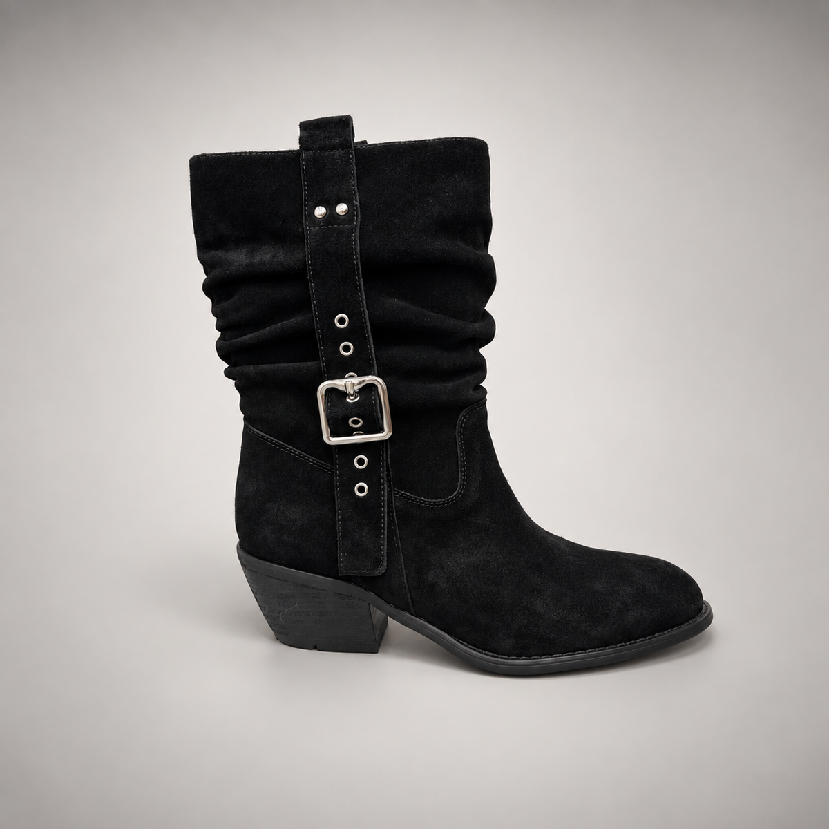 Black strap boots 2