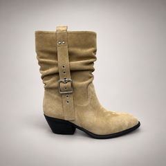 Taupe buckle boots 2