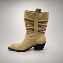 Taupe buckle boots 3