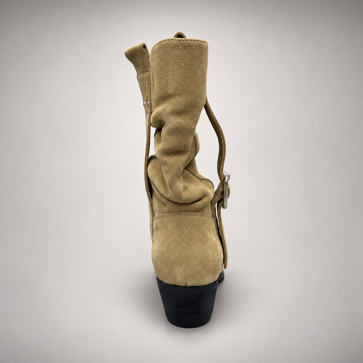 Taupe buckle boots 4