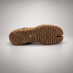 Tan washed suede panel lace-up sneakers - view 5