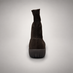 Dark brown stretch ankle boots - view 4