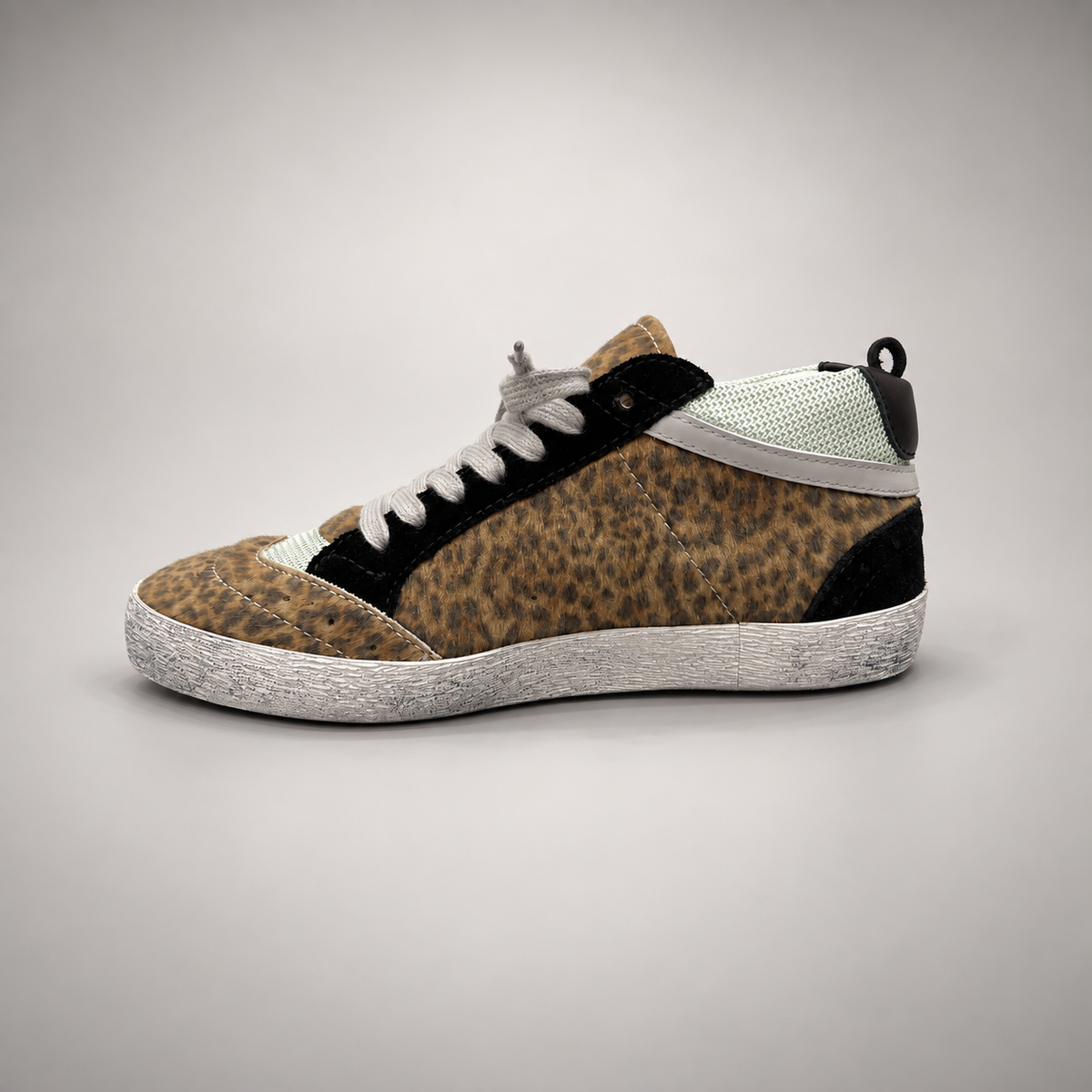 Leopard multi pony-hair star sneakers - view 3
