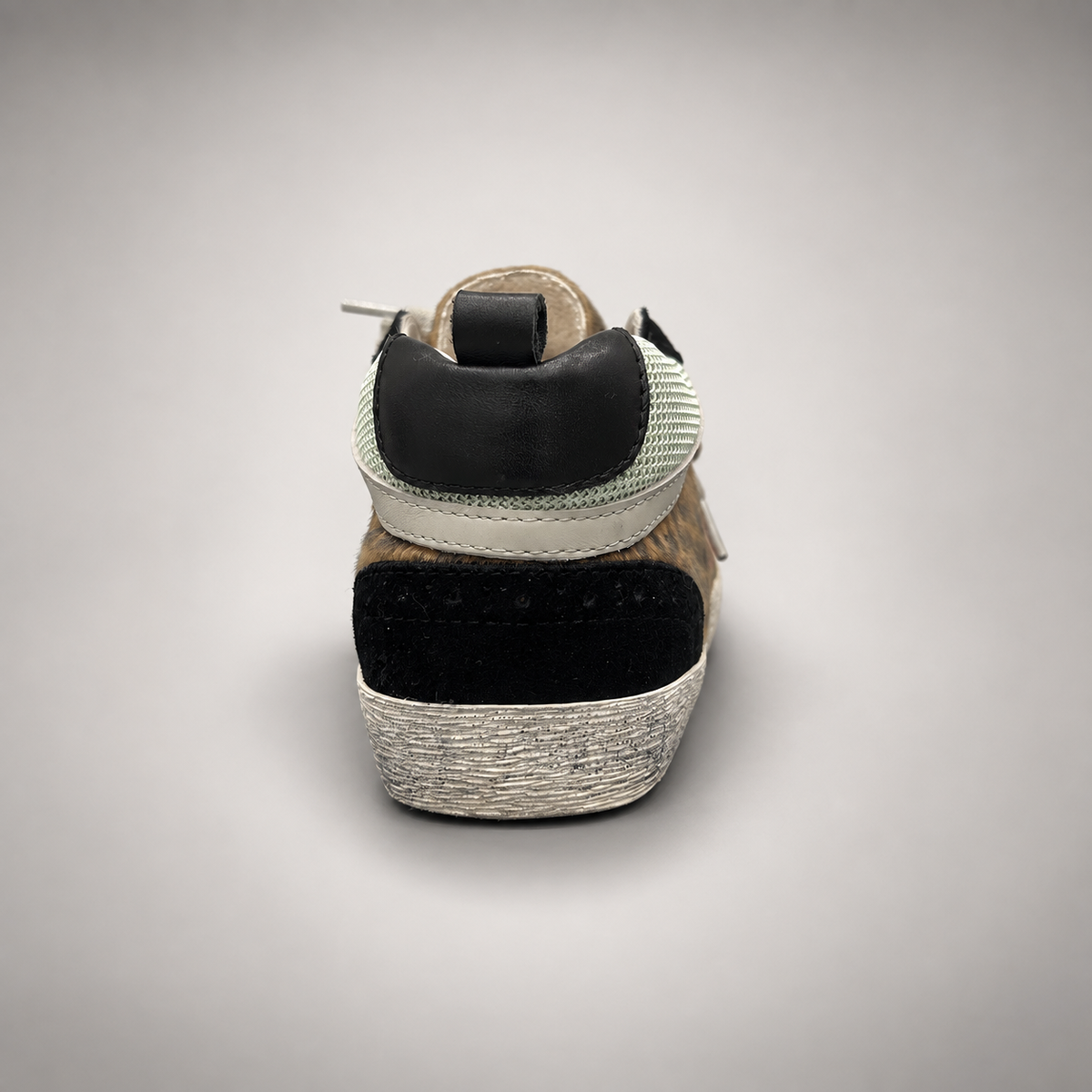 Leopard multi pony-hair star sneakers - view 4