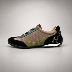 Multicolor airplane patch leather sneakers - view 3