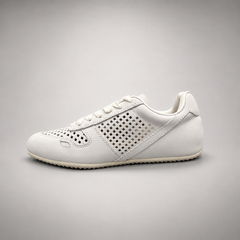 White perforated leather sneaker