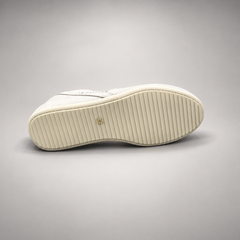 White perforated leather sneaker
