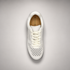 White perforated leather sneaker