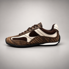 Dark brown tassel leather sneaker