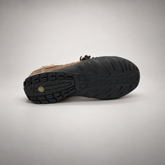 Dark brown tassel leather sneaker