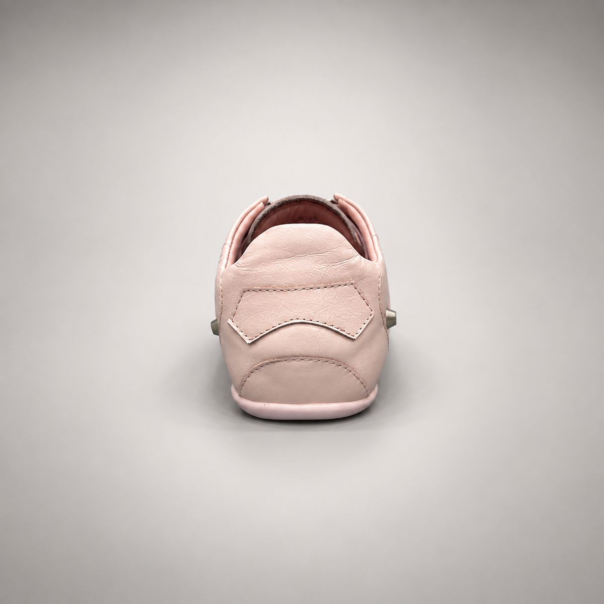Blush pink studded leather sneaker