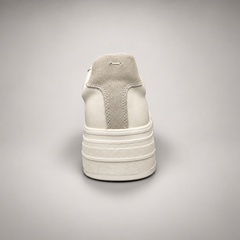Off-white gray platform leather sneaker