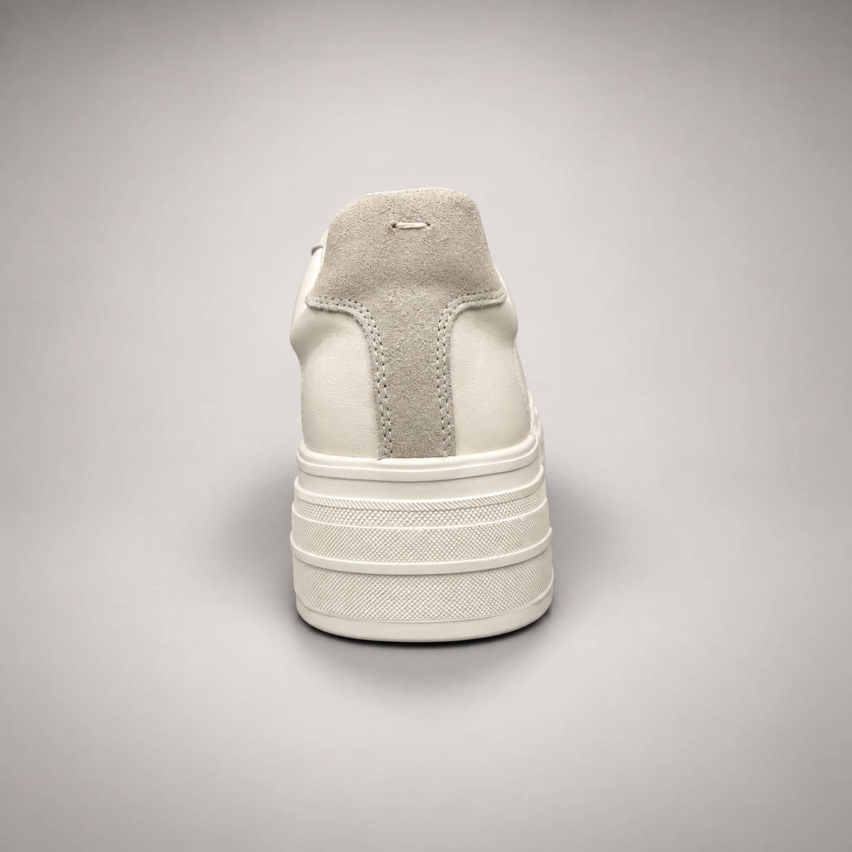 Off-white gray platform leather sneaker