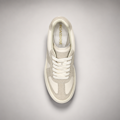 Off-white gray platform leather sneaker