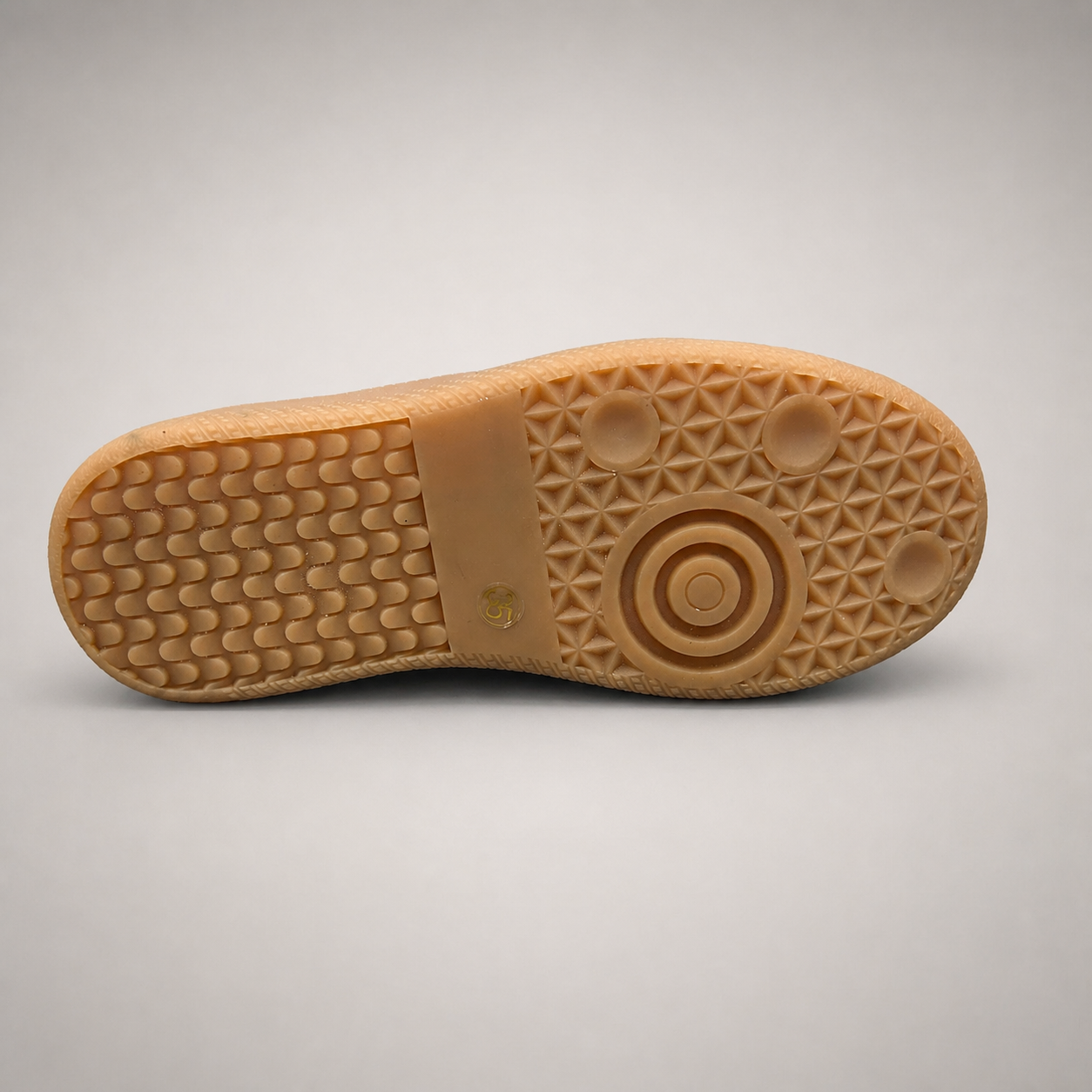 Rust platform sneaker outsole view showing the rubber outsole