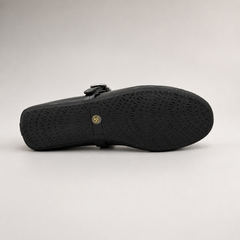Black buckle-strap flat product view 4
