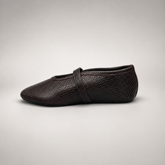 Burgundy Brown buckle-strap flat product view 3