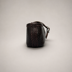 Burgundy Brown buckle-strap flat product view 4