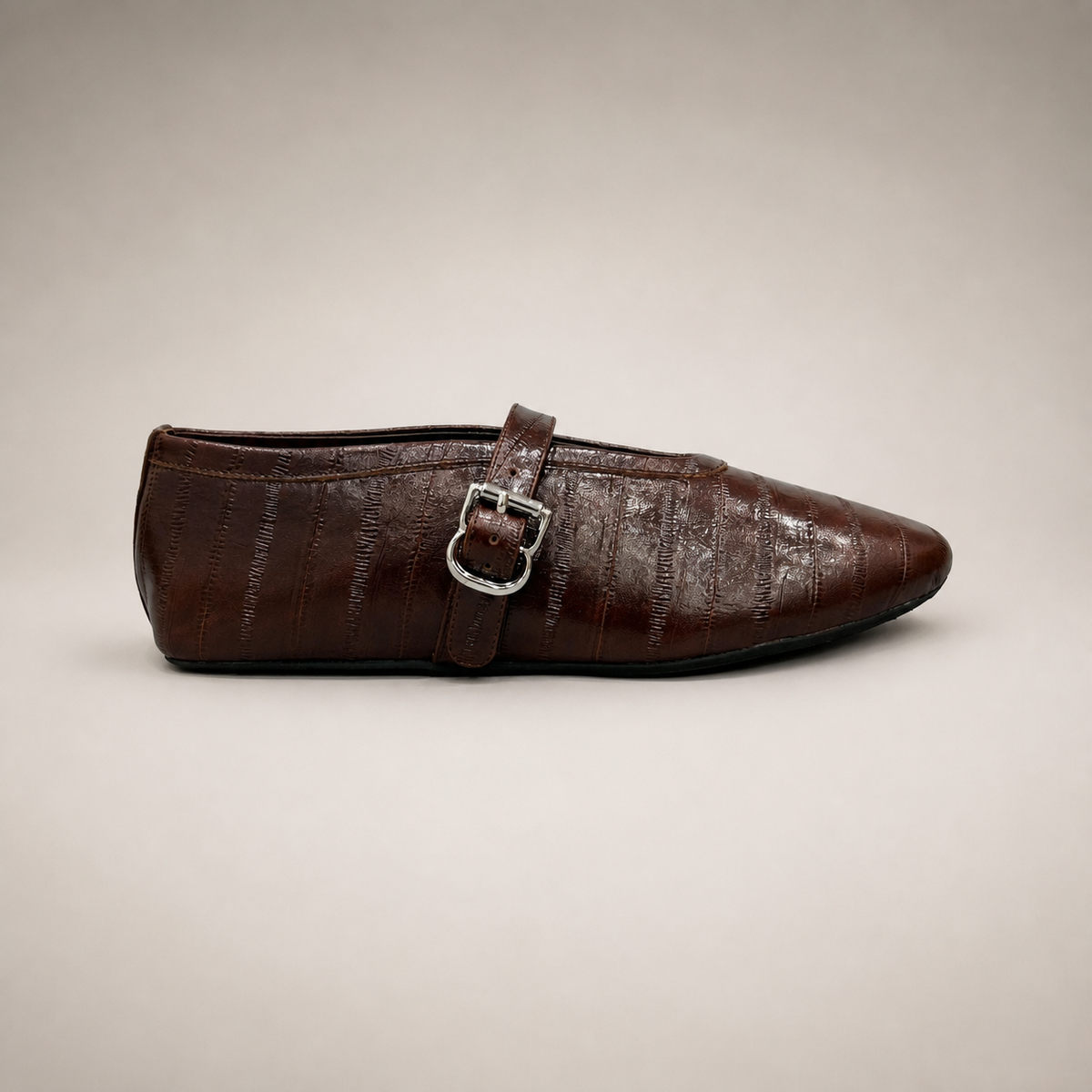 Dark Brown buckle-strap flat product view 2