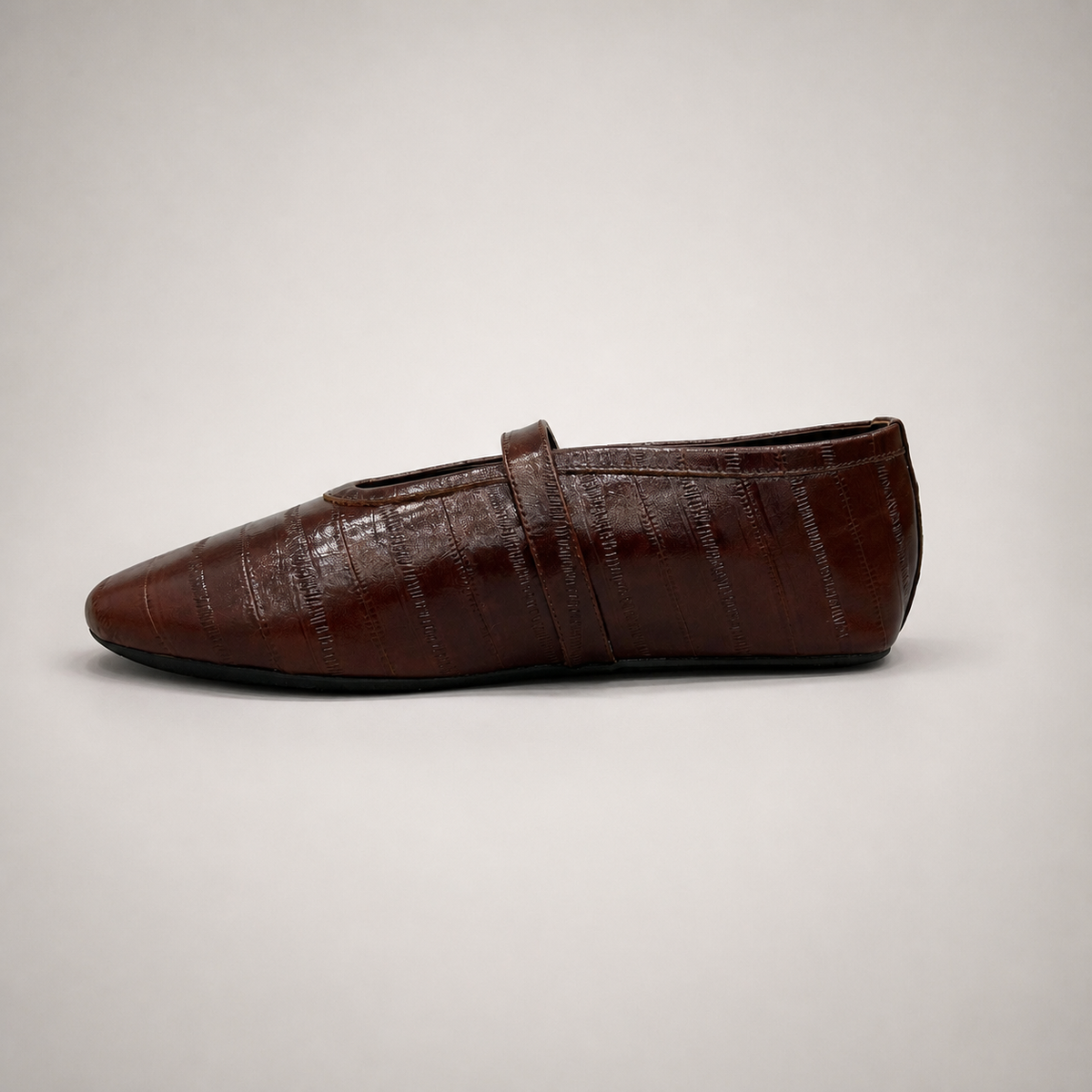 Dark Brown buckle-strap flat product view 3