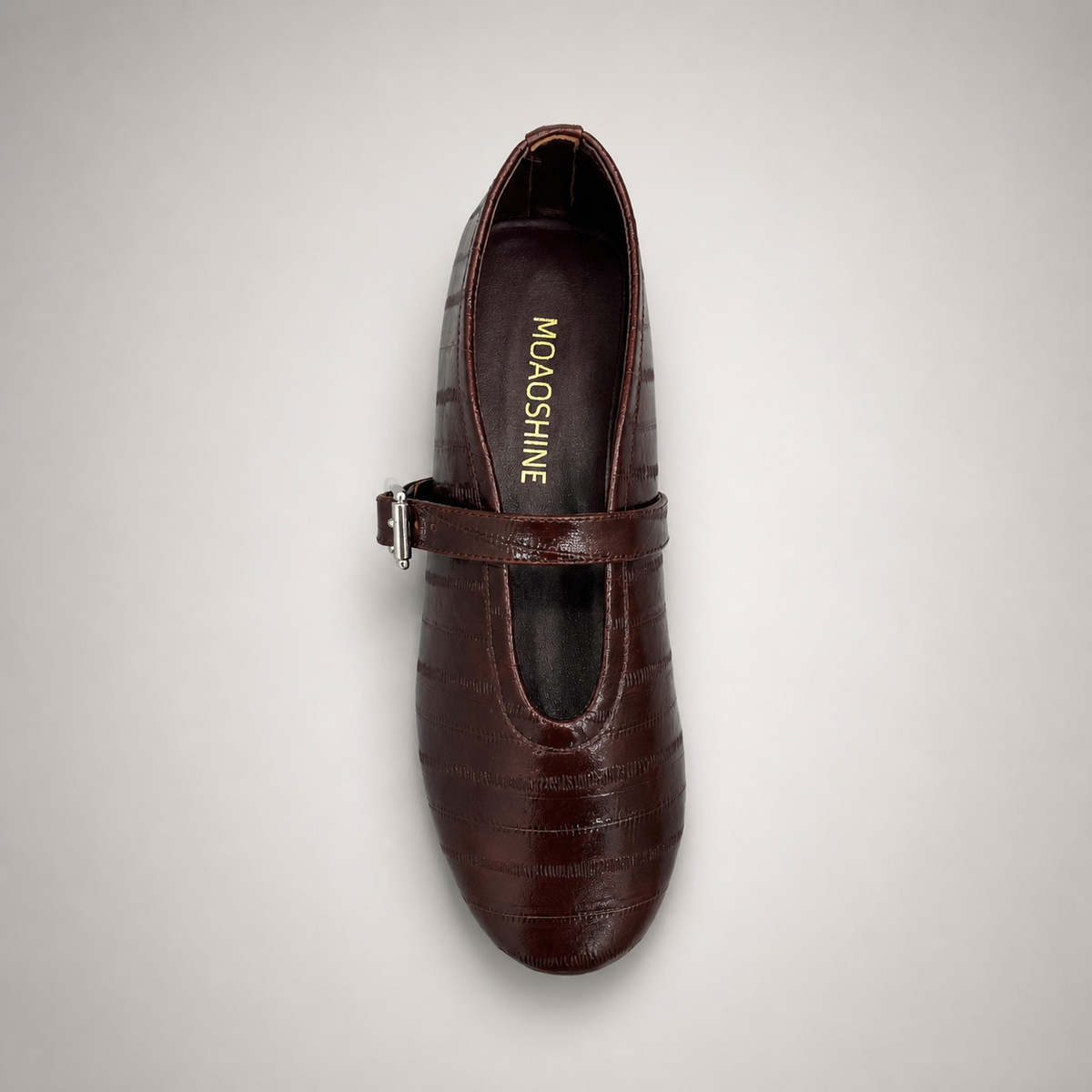 Dark Brown buckle-strap flat product view 5