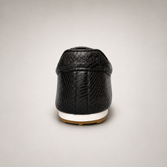 Black low-profile lace-up sneaker product view 4
