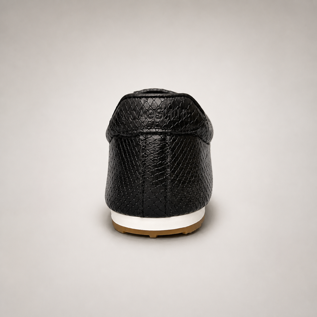 Black low-profile lace-up sneaker product view 4