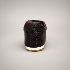 Burgundy Brown low-profile lace-up sneaker product view 4
