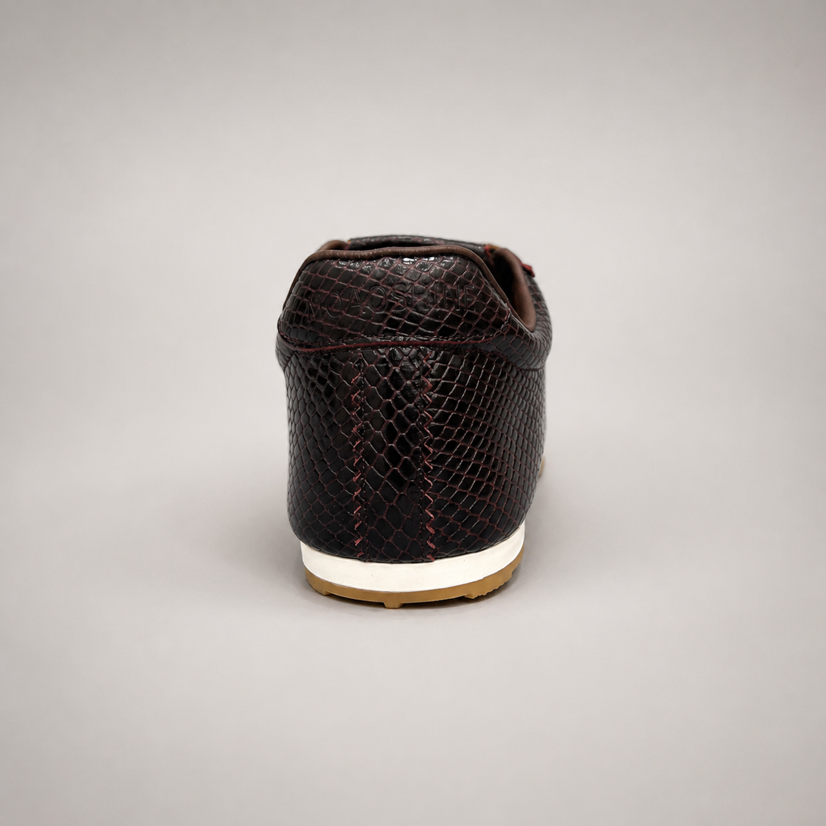 Burgundy Brown low-profile lace-up sneaker product view 4
