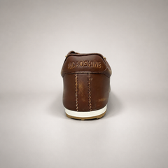 Brown low-profile lace-up sneaker product view 4