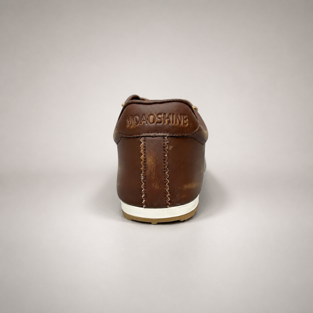 Brown low-profile lace-up sneaker product view 4
