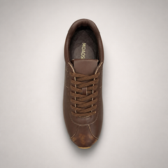Brown low-profile lace-up sneaker product view 6