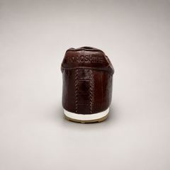 Brown low-profile lace-up sneaker product view 3