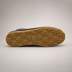 Brown low-profile lace-up sneaker product view 4