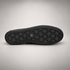 Black Croc-Embossed Leather Boat Shoes