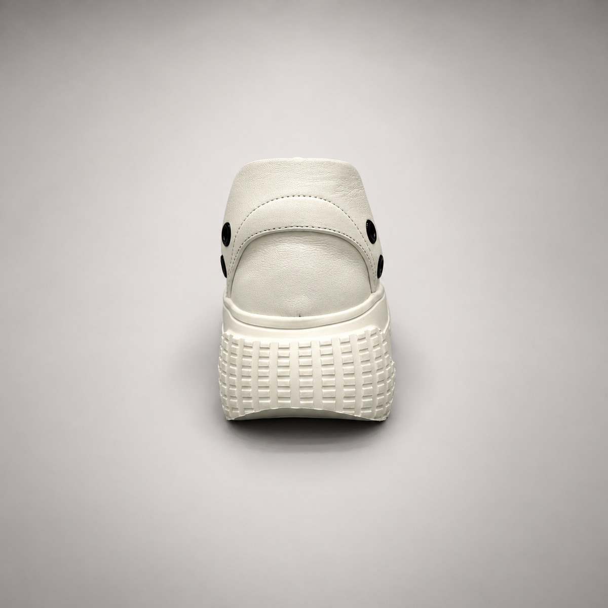 Cream Platform Lace-Up Sneakers
