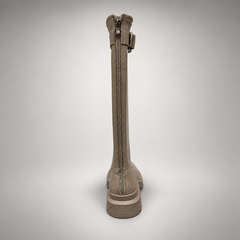 Taupe Buckled Knee-High Boots
